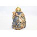 Handmade Blue natural Sodalite Stone God Ganesha Idol statue hand painted